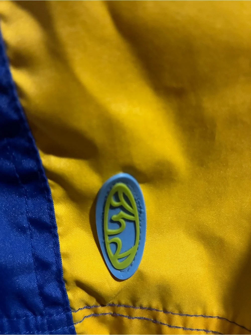 Sand & Sun Boys Swim Trunks Size XL (18) Yellow & Blue Colorblock